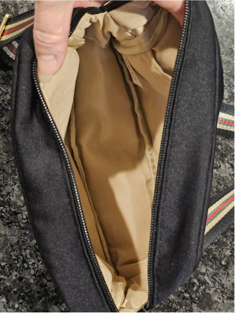 Gucci Nylon Black Zip Clutch w/Sherry Line Crossbody Strap Added NWOT - Picture 16 of 16